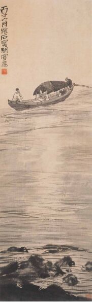 傅抱石《拟关雪赤壁舟游》 1936年作 台北林百里藏