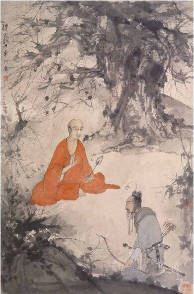 傅抱石《仿桥本关雪 石勒问道图》 约1945年作 南京博物馆藏