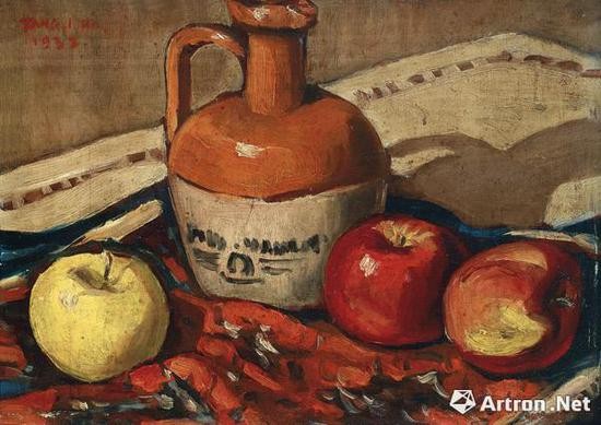 　　唐一禾 静物 木板 油画 24×33cm 1932年作 成交价：74.5万元