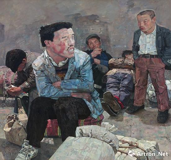 　　忻东旺 &nbsp; 明天，多云转晴 布面 油画 150×160.5cm 1996年作 成交价：425.5万元