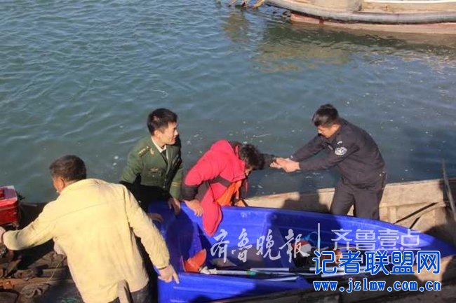 烟台：外地男子太大胆！大风天敢乘自制塑料船出海