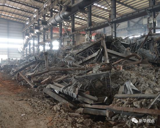 湖南鑫光新材料科技有限公司被拆除的轨道（8月1日摄） 新华社发 薛宇舸 摄